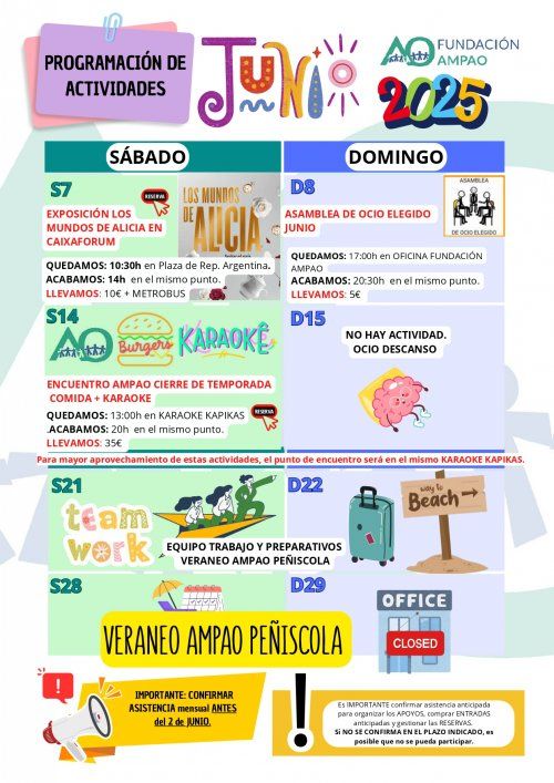 Pincha aquí para abrir la programación de actividades de OCIO del mes de JUNIO 2025