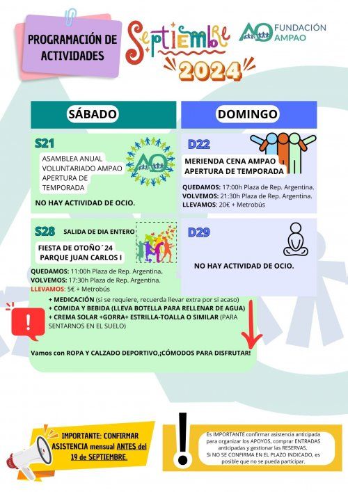 PROGRAMACIÓN SEPTIEMBRE 2024