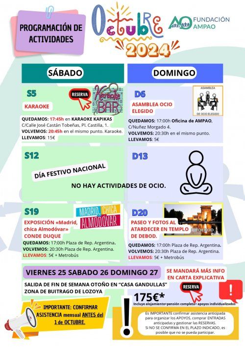 PROGRAMACIÓN OCTUBRE 2024