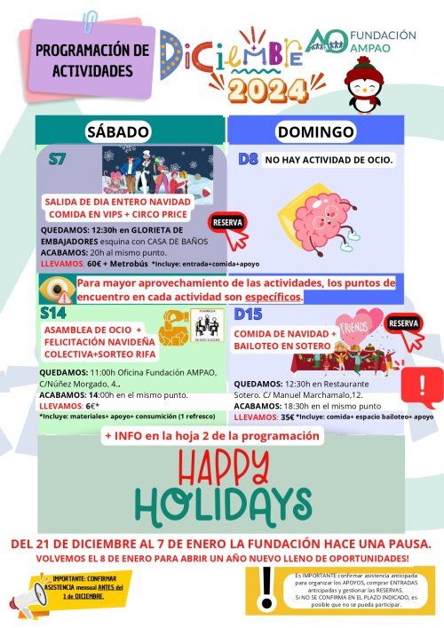 PROGRAMACIÓN DICIEMBRE 2024
