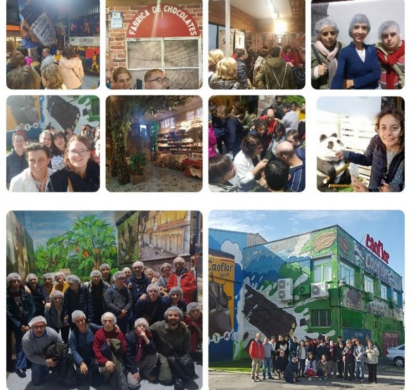 Participantes iniciando la excursión a Pinto organizada por AMPAO