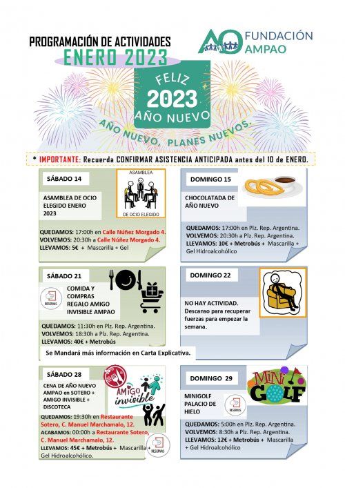 PROGRAMACIÓN ENERO 2023