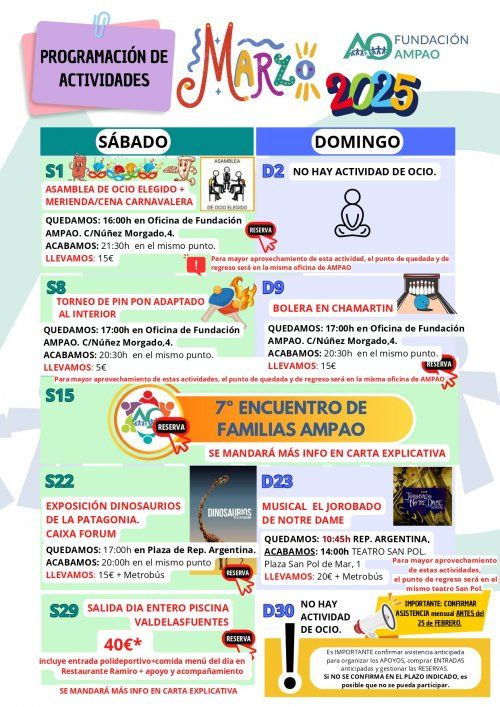 PROGRAMACIÓN MARZO 2025