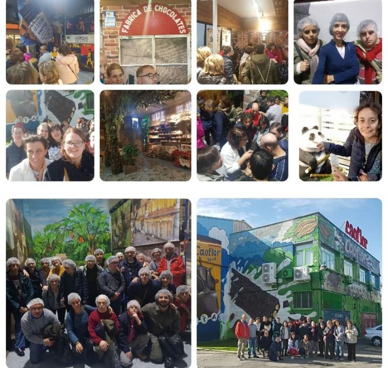 Participantes iniciando la excursión a Pinto organizada por AMPAO