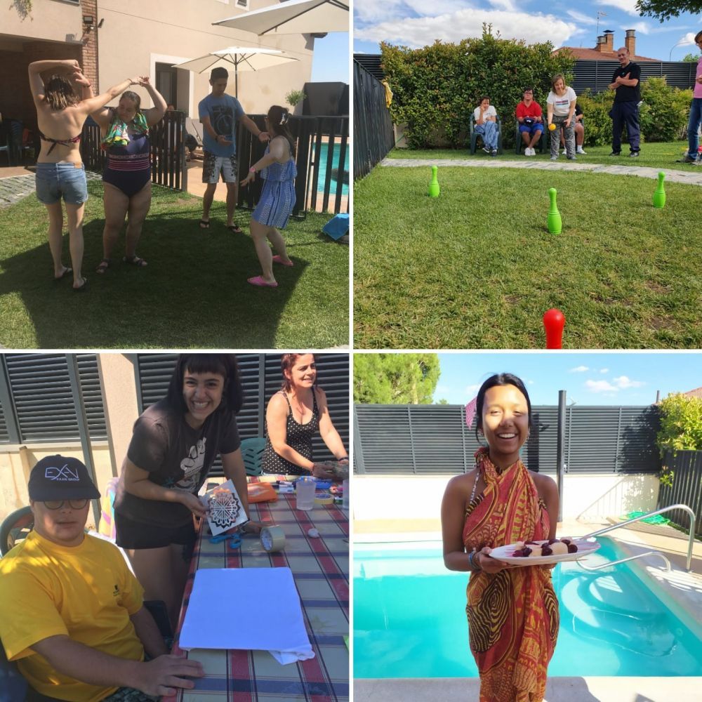 Participantes disfrutando del alojamiento y la tranquilidad