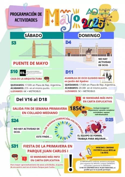 Desarrollo de actividades orientadas a la inclusión durante mayo