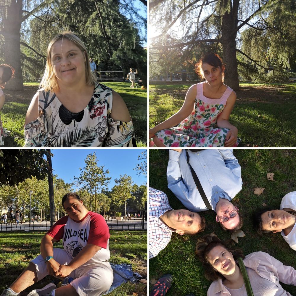 Momento de interacción durante una actividad de grupo