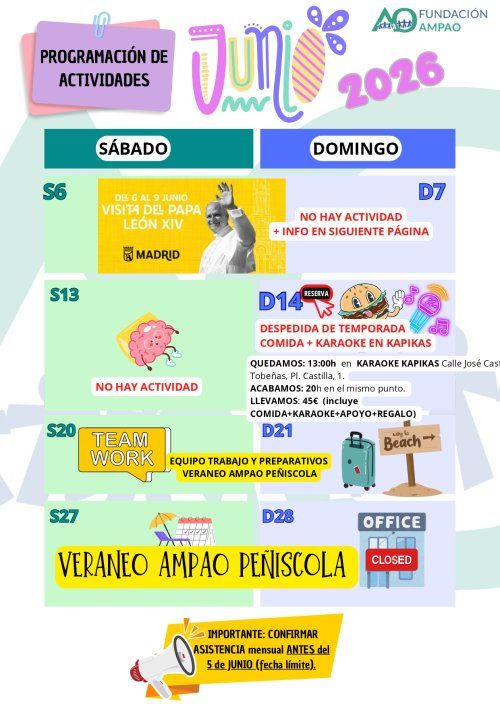 PROGRAMACIÓN OCIO JUNIO 2026