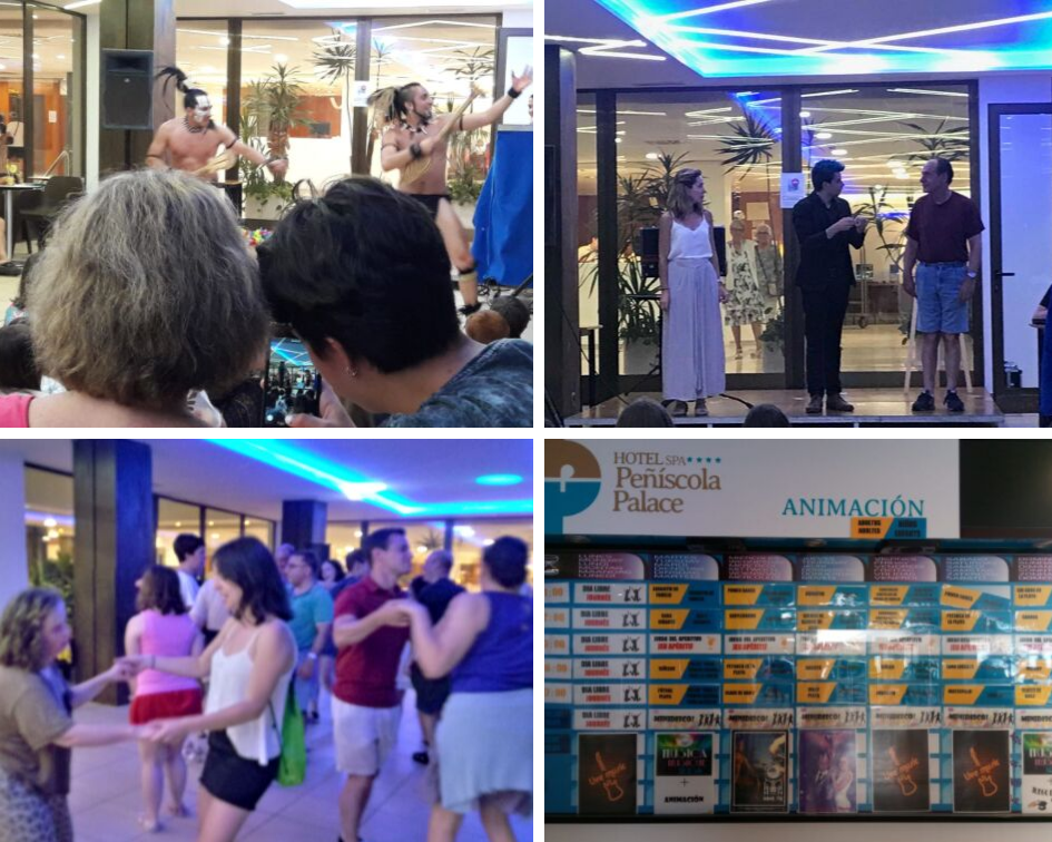 Momento compartido en una actividad de grupo al aire libre. Animación Nocturna