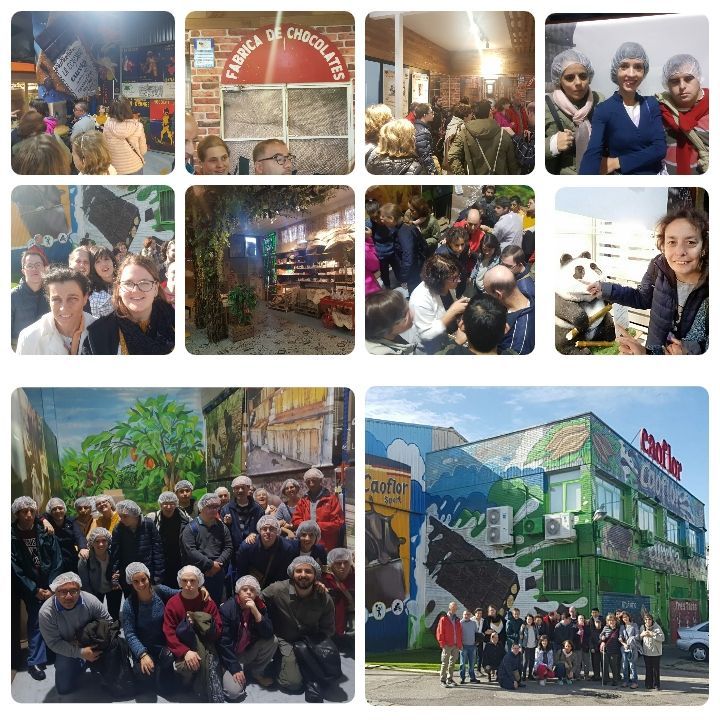 Participantes iniciando la excursión a Pinto organizada por AMPAO