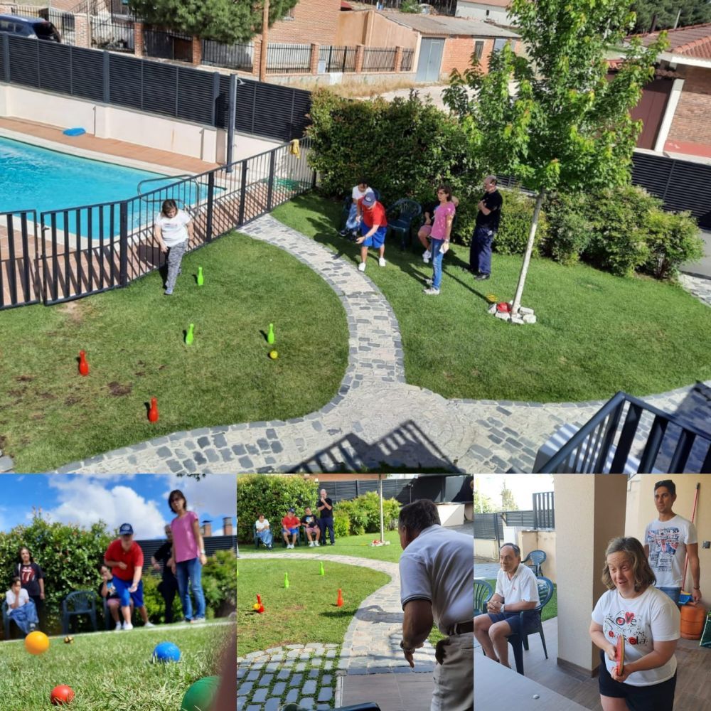 Momento de interacción grupal en Pilar de Gredos