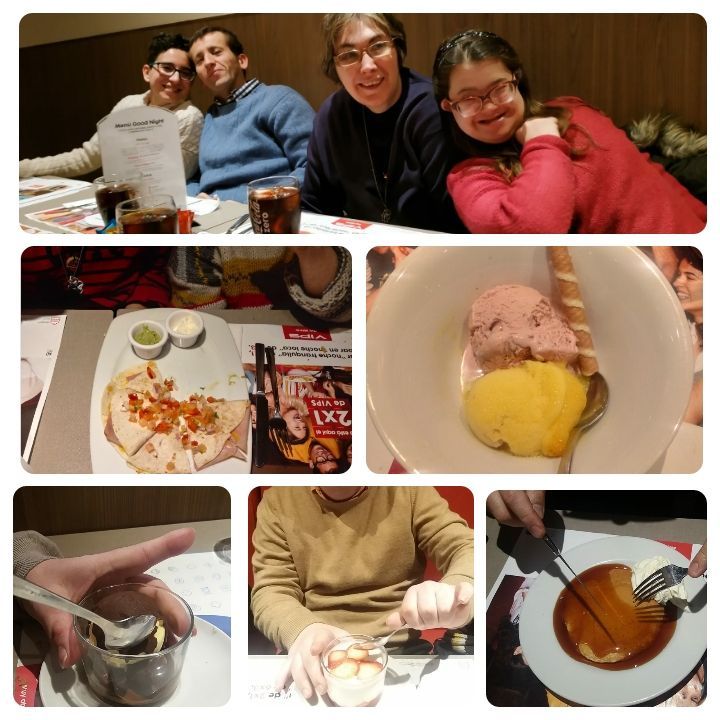 Personas caminando con acompañamiento profesional