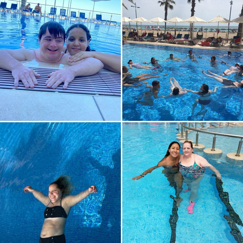 Participantes disfrutando del descanso con apoyo profesional