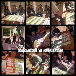 Momentos de convivencia entre voluntarios y equipo técnico