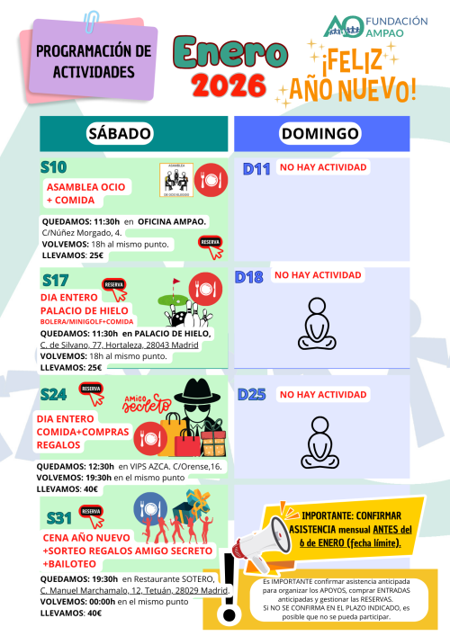 Para acceder a la programación en formato PDF pincha en este enlace:PROGRAMACIÓN OCIO ENERO 2026