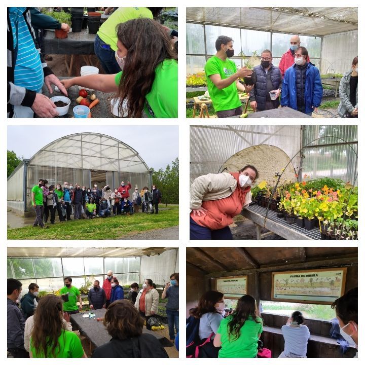 Grupo realizando una dinámica en espacios ventilados y delimitados en El Caserío de Henares