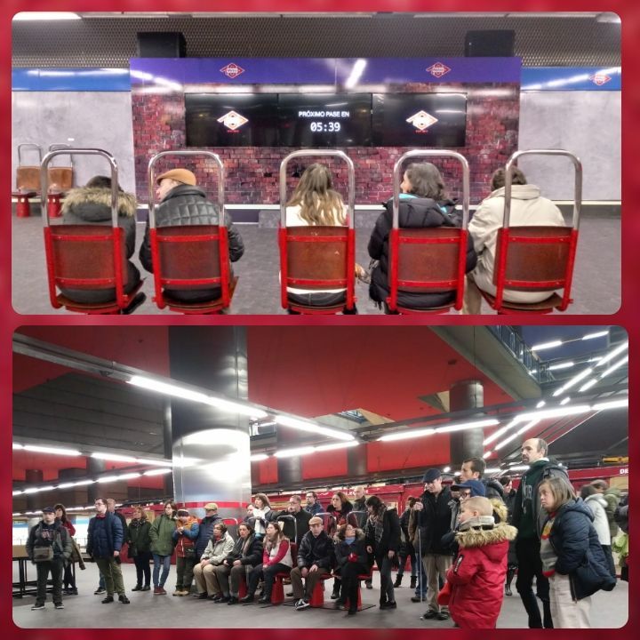 Grupo recorriendo una zona emblemática de MadridRTIN