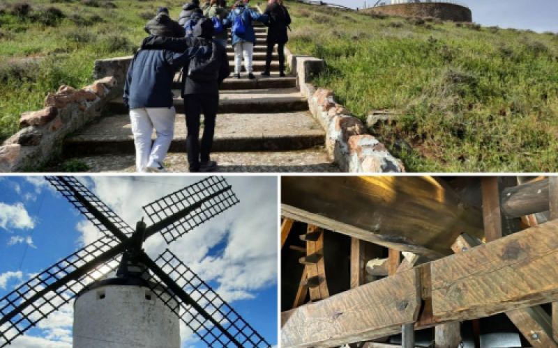 Grupo llegando a Consuegra como parte del viaje organizado