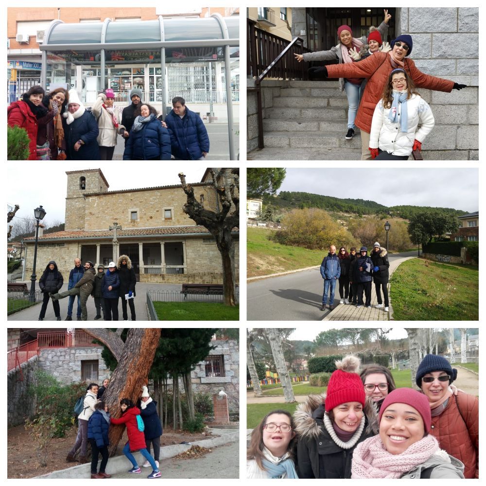 Grupo instalado en el alojamiento rural del Serrano