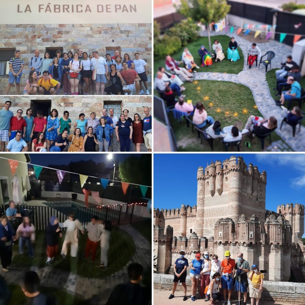 Grupo de AMPAO iniciando su estancia en El Arenal