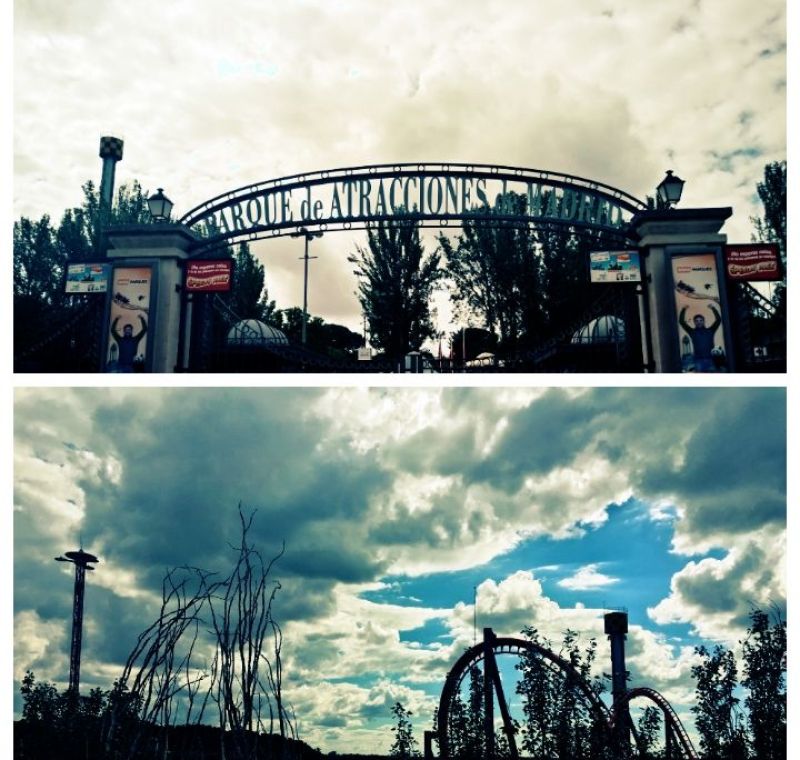 Participantes llegando al Parque de Atracciones de Madrid