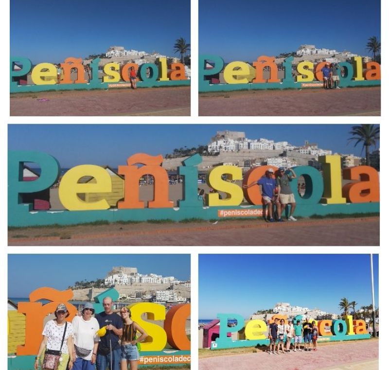 Participantes llegando a Peñíscola para iniciar las vacaciones. Peñiscola 2019