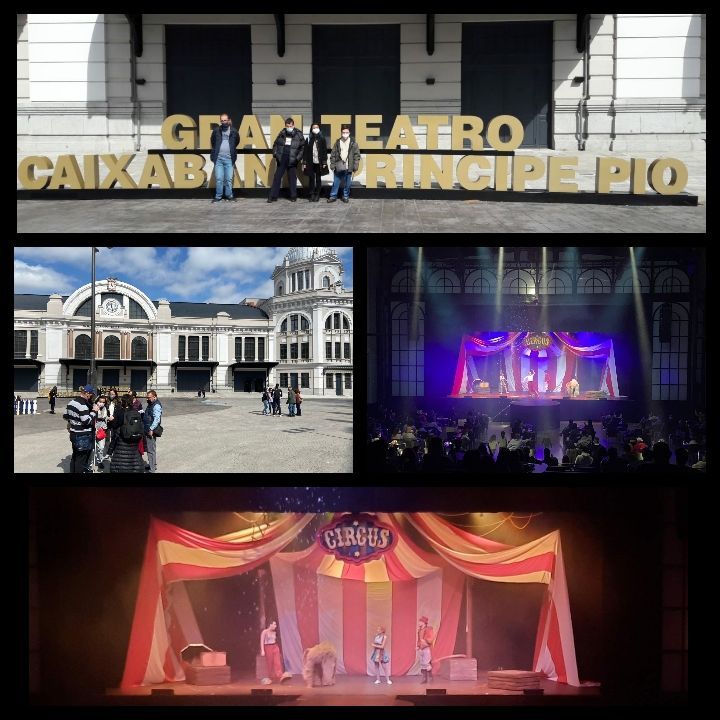 Participantes compartiendo una actividad sin contacto físico en el Teatro Príncipe Pio