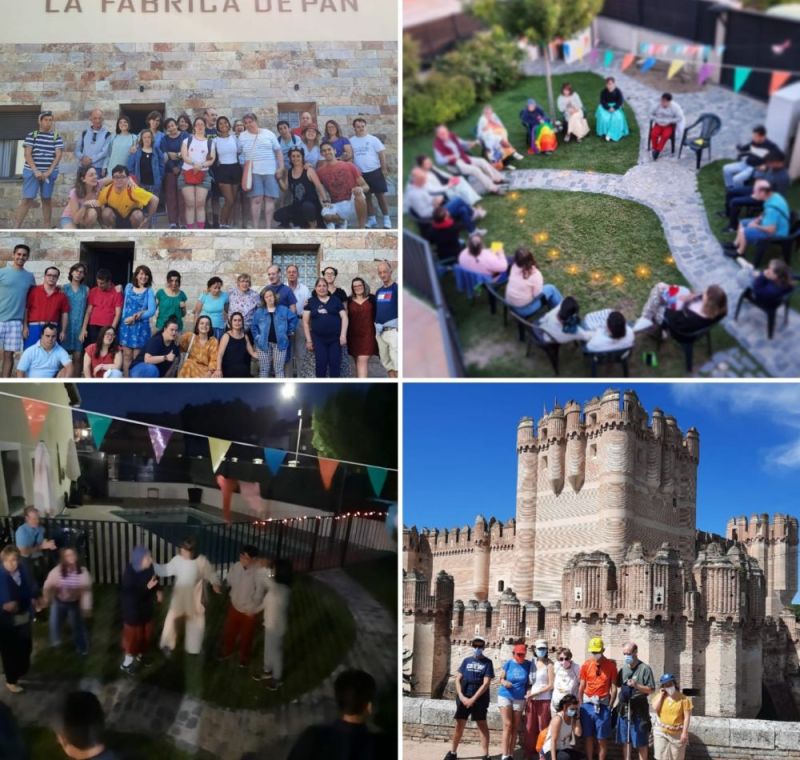Grupo de AMPAO iniciando su estancia en El Arenal
